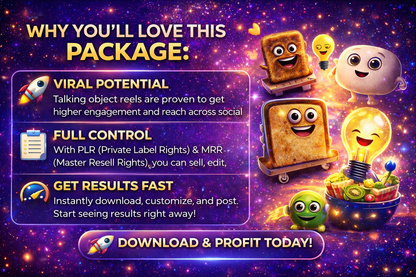 AI Talking Object Reels Bundle – 1000+ Editable Canva Viral Videos for Instagram, TikTok & Facebook