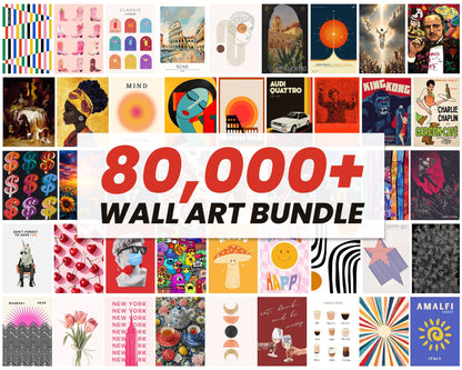 80,000+ Wall Art Mega Bundle | Printable Wall Art, Posters & Home Decor Digital Download