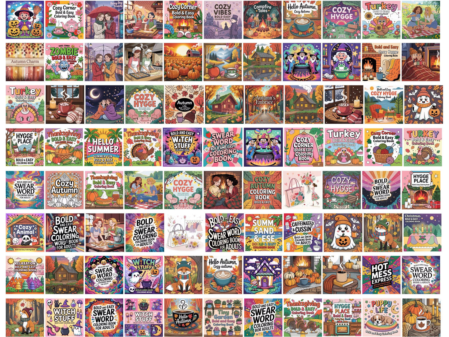 5000+ Bold & Easy Coloring Pages Mega Bundle | Printable PDF for Stress Relief, Crafts & Creative Projects