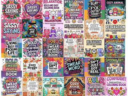 5000+ Bold & Easy Coloring Pages Mega Bundle | Printable PDF for Stress Relief, Crafts & Creative Projects