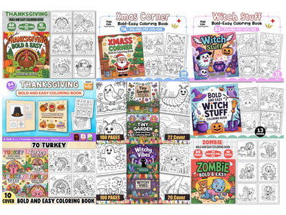 5000+ Bold & Easy Coloring Pages Mega Bundle | Printable PDF for Stress Relief, Crafts & Creative Projects
