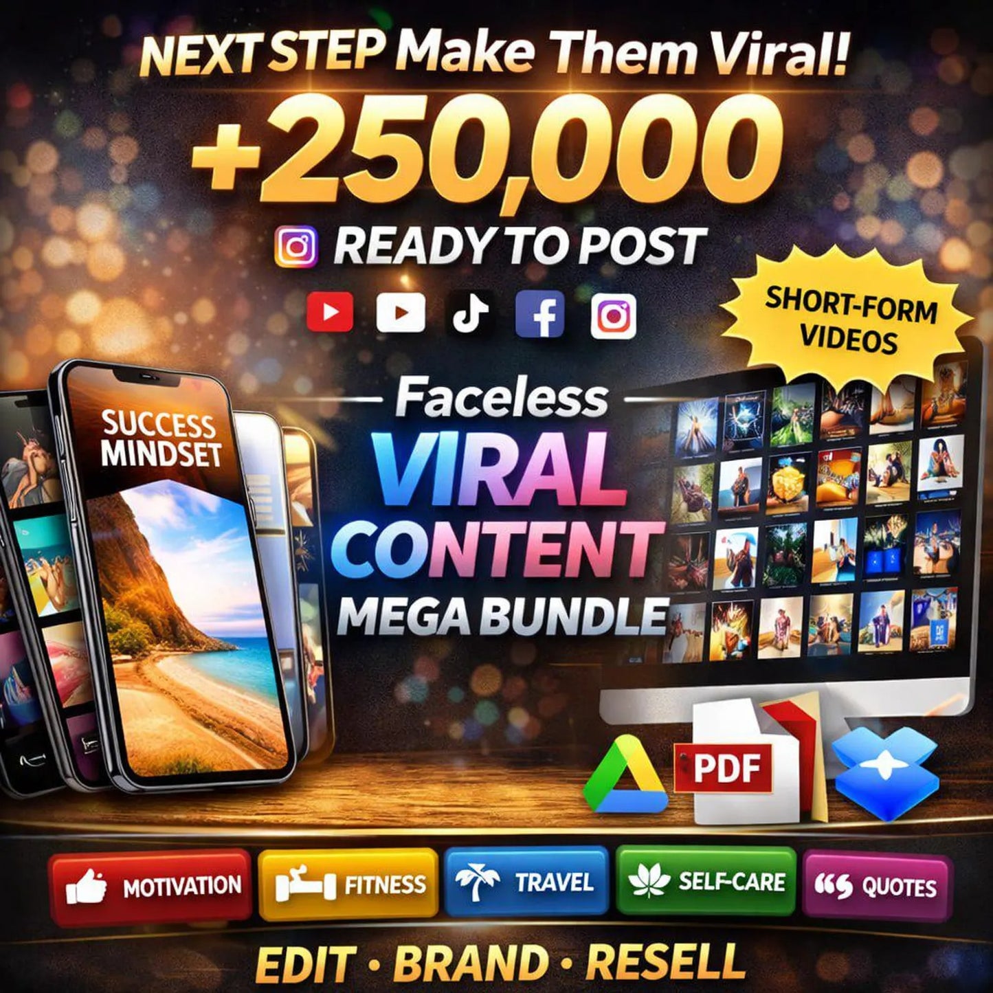 250K Viral Reels Mega Bundle (PLR + MRR)