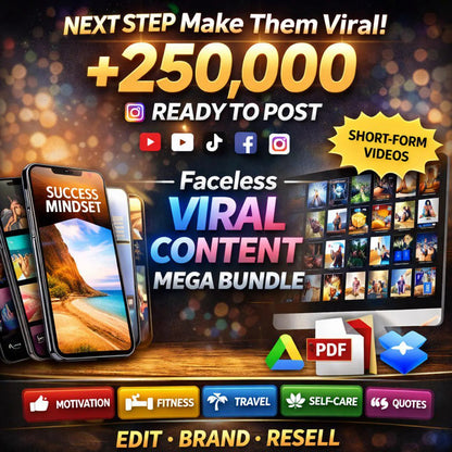 250K Viral Reels Mega Bundle (PLR + MRR)